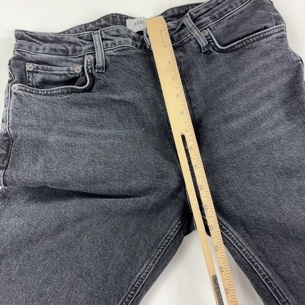 AGOLDE Jeans Womens 31 Gray Charcoal Wash High Rise Straight Stretch Denim - Image 5
