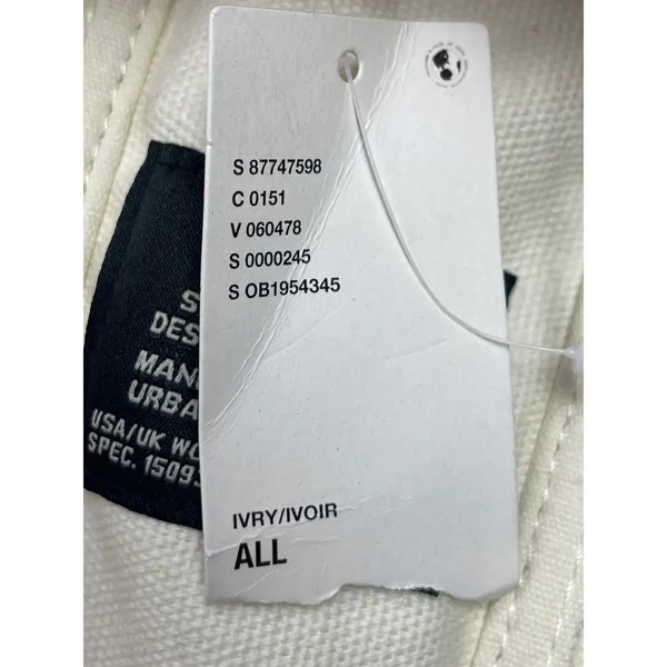 NEW Urban Outfitters BDG Serena White Canvas Zipper Mini Tote Bag Handbag OS - Image 4