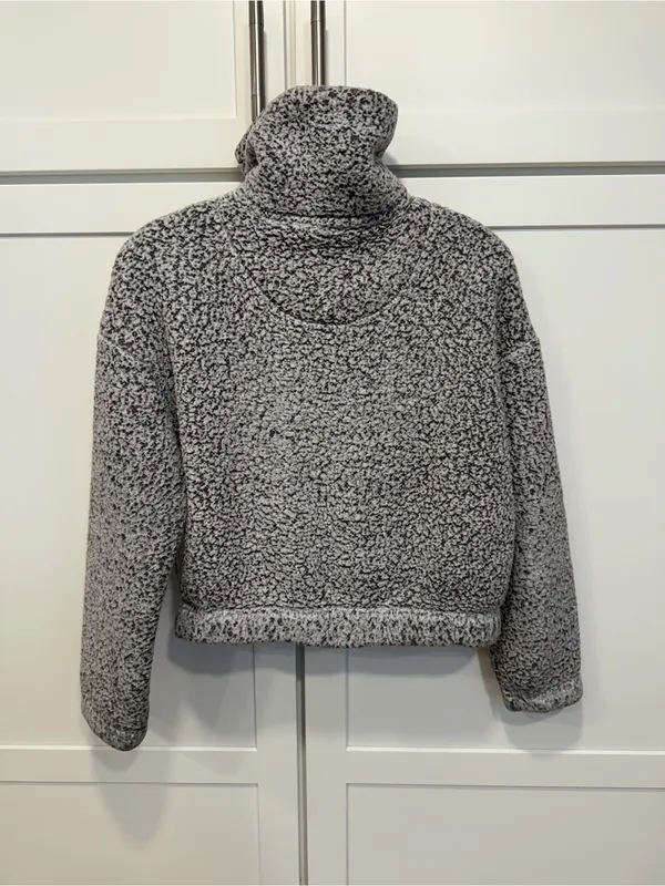 Women’s Gray Hippie Rose Half-Zip Pullover Fleece - Image 3