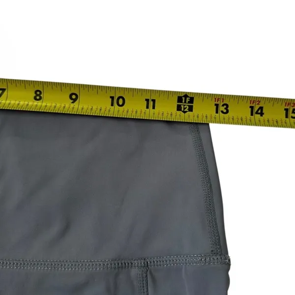 Womens Gray High Waisted Biker Cycling Shorts with Pockets Size Large | 0345 - Image 4