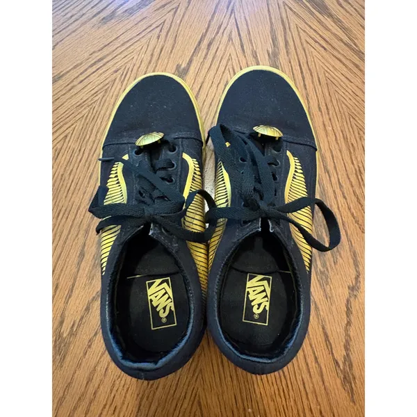 Vans Harry Potter Golden Snitch Sneakers Womens 6.5 Black Gold Old Skool Shoes - Image 9