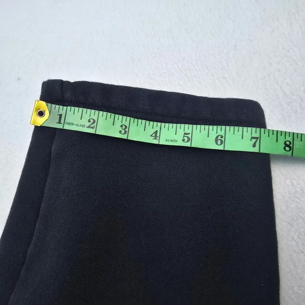 Hollister -1411 Black High Rise Wide Leg Cropped Fleece Barrel Sweatpants‎ S - Image 8