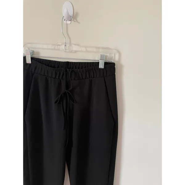 ZARA Basic Tie Ankle Dress Pants Black Size Medium NEW - Image 3