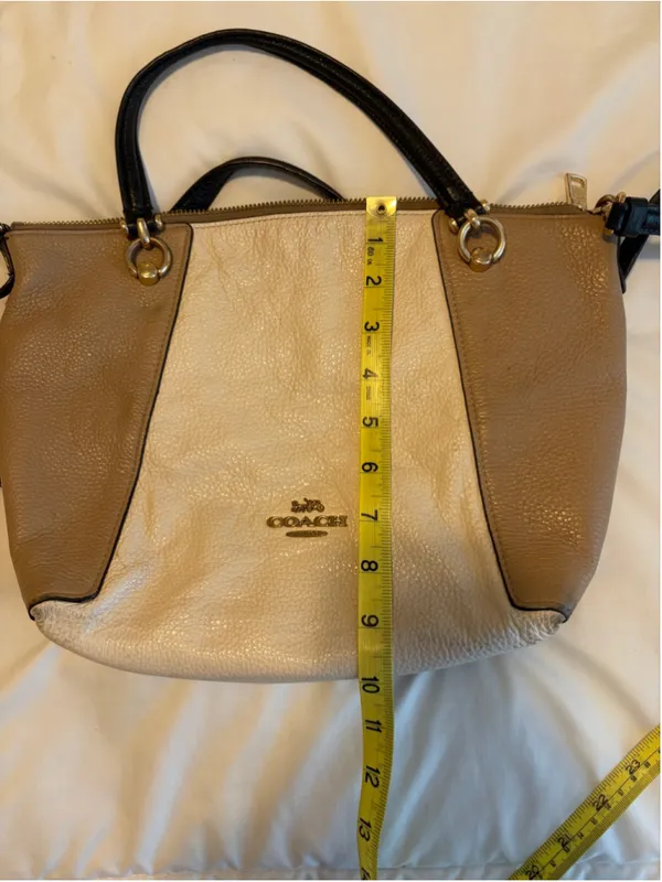Coach Pebbled Leather Satchel Colorblock Crossbody Shoulder Bag 26311 K12 - Image 12