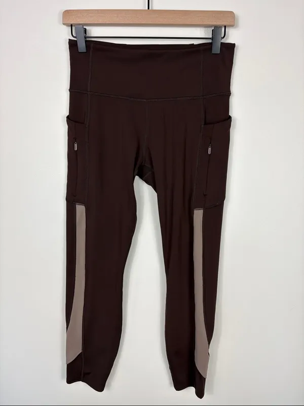 Athleta Ultimate Stash Craft Tights Leggings Toasted Brown Women’s Size Medium - Image 2