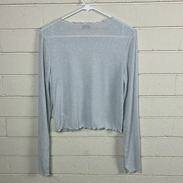 Aritzia Sunday Best Blue Sparkle Top size L - Image 2