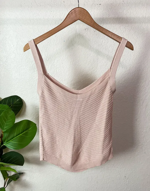 Uniqlo | Baby Pink U Cotton V Neck Camisole - Image 6