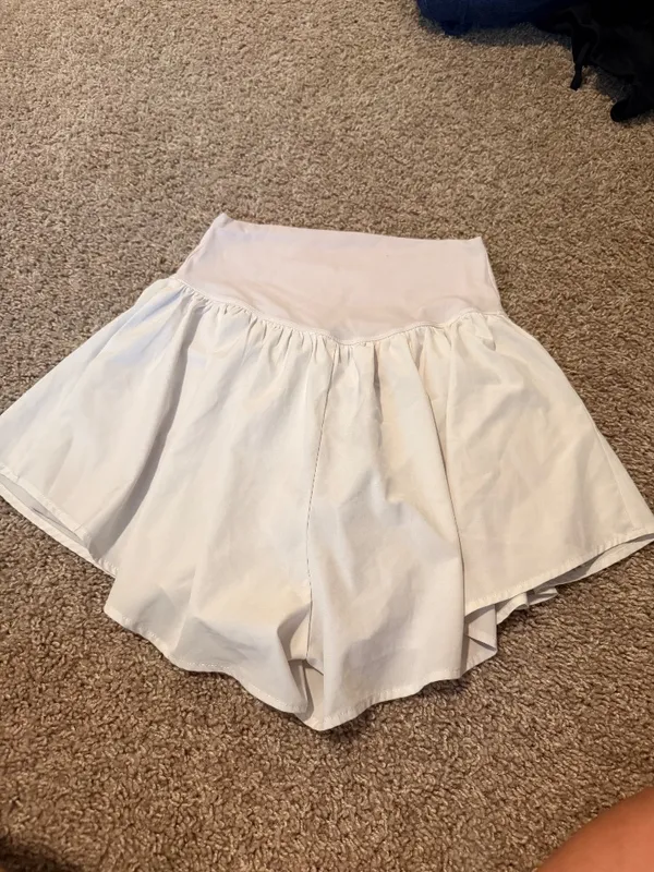 flowy athletic shorts White - Image 3
