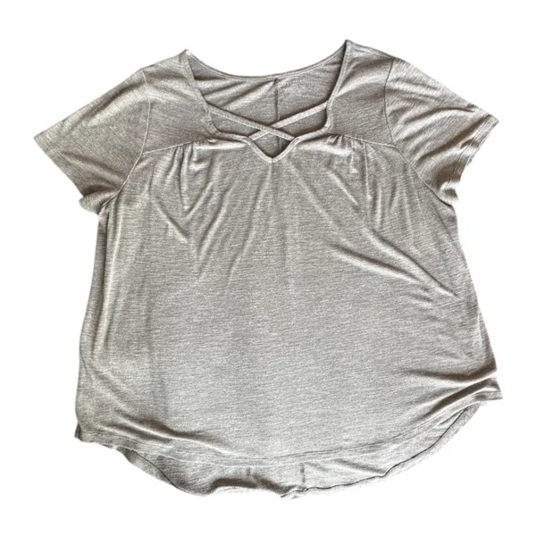 Lane Bryant Short Sleeve Greenish/Gray Top Size 18/20 - Image 3