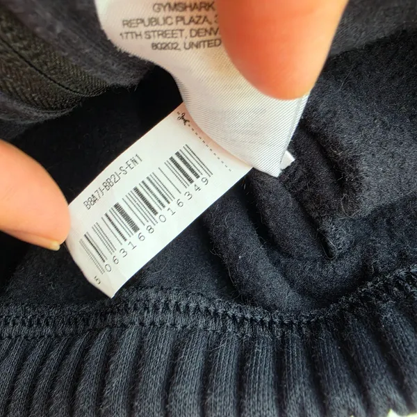 Gymshark Fleece Full Zip Hoodie Jacket Black‎ Cropped B8A7J-BB2J-S-EN1 Small - Image 7