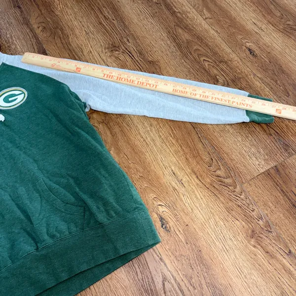 Green Bay Packers‎ Hoodie Womens XL Henley Raglan Sweatshirt NFL Majestic sporty - Image 5