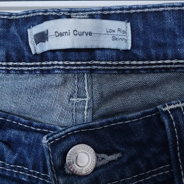 Levi’s Demi Curve Skinny Jeans Womens 31 Low Rise Medium Wash Y2K - Image 4