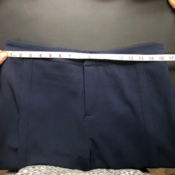 H by Halston NWOT 14 Navy Blue Cropped dress pants - Image 6