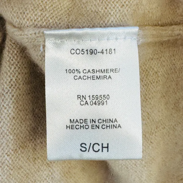 Hilary Radley Cashmere Oatmeal Beige Crewneck Sweater Womens S Minimalist‎ Chic - Image 4