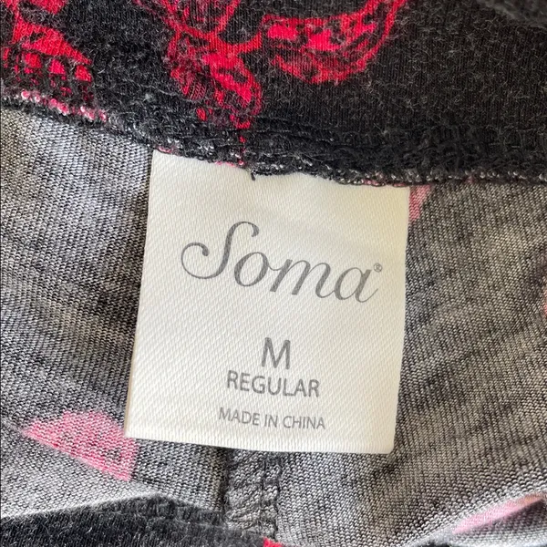 Soma Black and red Floral PJ Pants - Image 4