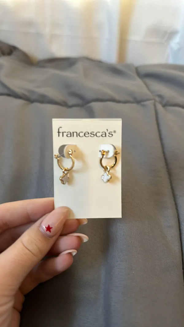 Francesca’s Dainty Gold Hoop Earrings - Image 2