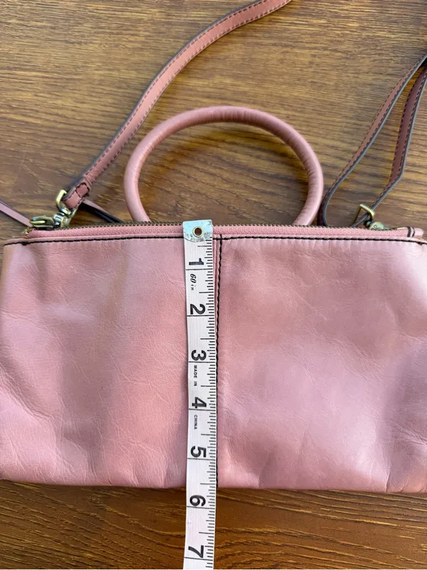 HOBO Sable Pink Genuine Leather Convertible Crossbody Top Handle Satchel Bag - Image 7