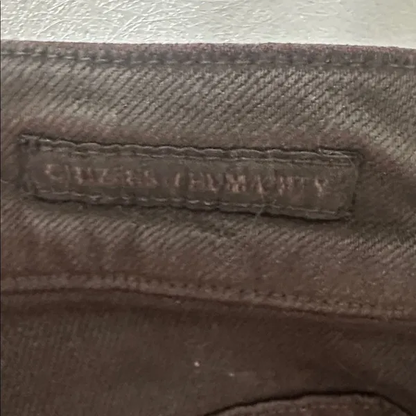 Citizens of Humanity Womens Avedon Skinny Jeans Coated Brown Moto Detail Size 26 - Image 5