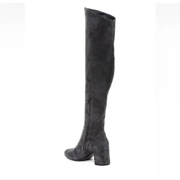 Steve Madden Jacoby Over the Knee Vegan Suede Boots Gray Size 7.5 Pointed Toe - Image 3