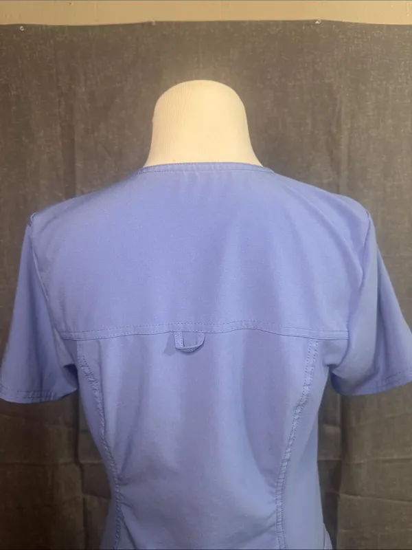 Cherokee iFlex V-Neck Medical Scrub Top in Light Blue - Image 8