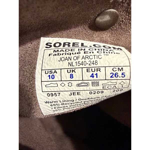Sorel Joan of Arctic Waterproof Suede Winter Snow Boots Brown Tan Women - Image 10