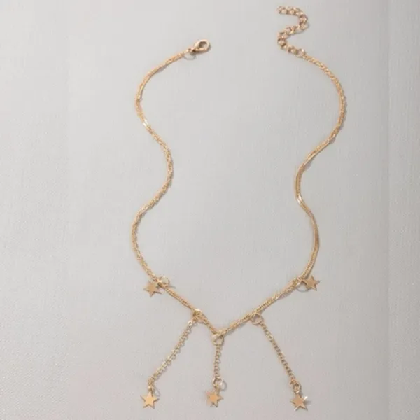 3/$30 💛 Falling Stars Necklace Gold - Image 2