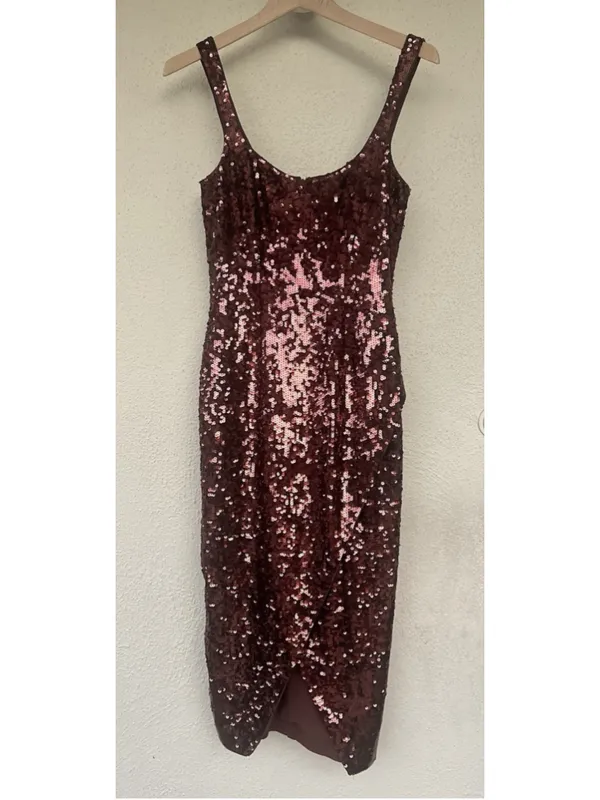 & Other Stories Strappy Sequin Midi Dress Women’s Size 0 Cocktail Party Evening - Image 4