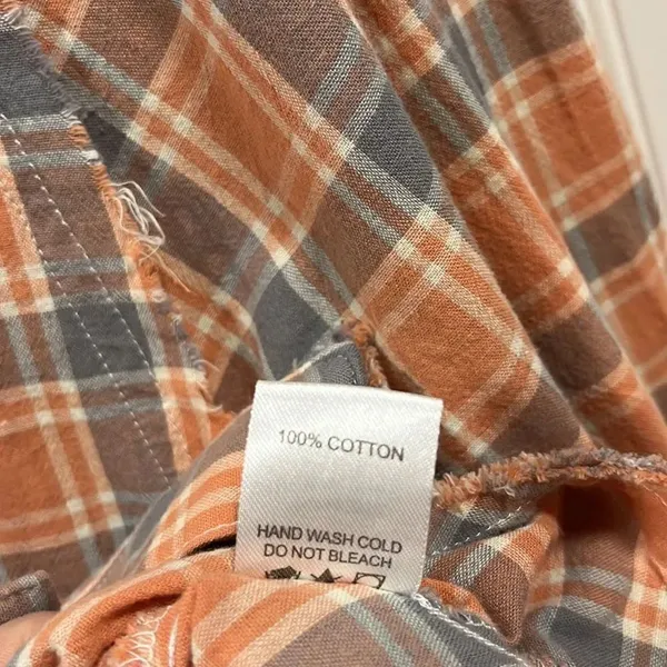 Ces Femme plaid raw hem button down shirt - Image 5