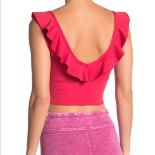 Free People Bondi Flutter Crop Top Sz L - Image 2