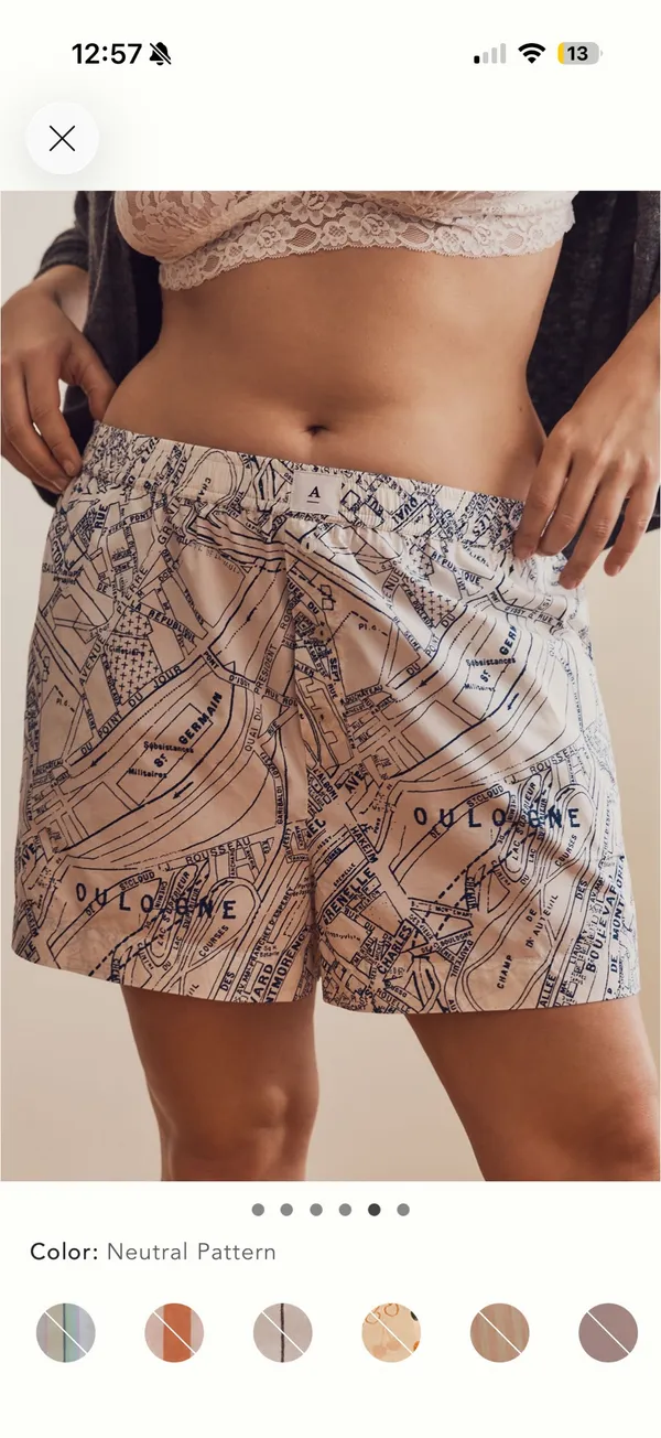 Anthropologie Wren Boxer Shorts Parisian Map - Image 6