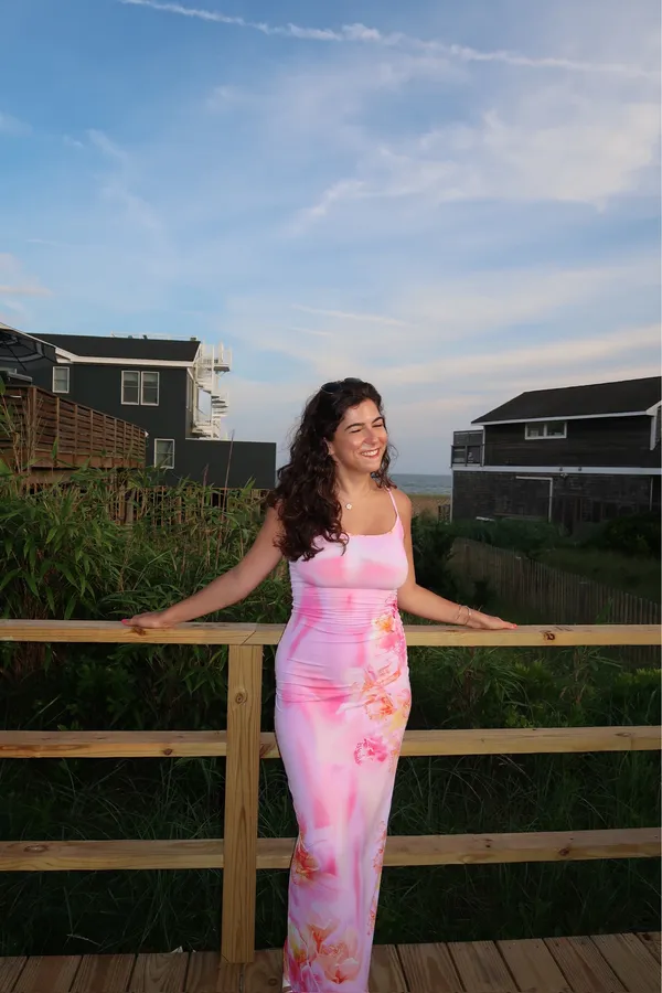 White Fox Feeling The Heat Maxi Dress Pink Sherbet - Image 4