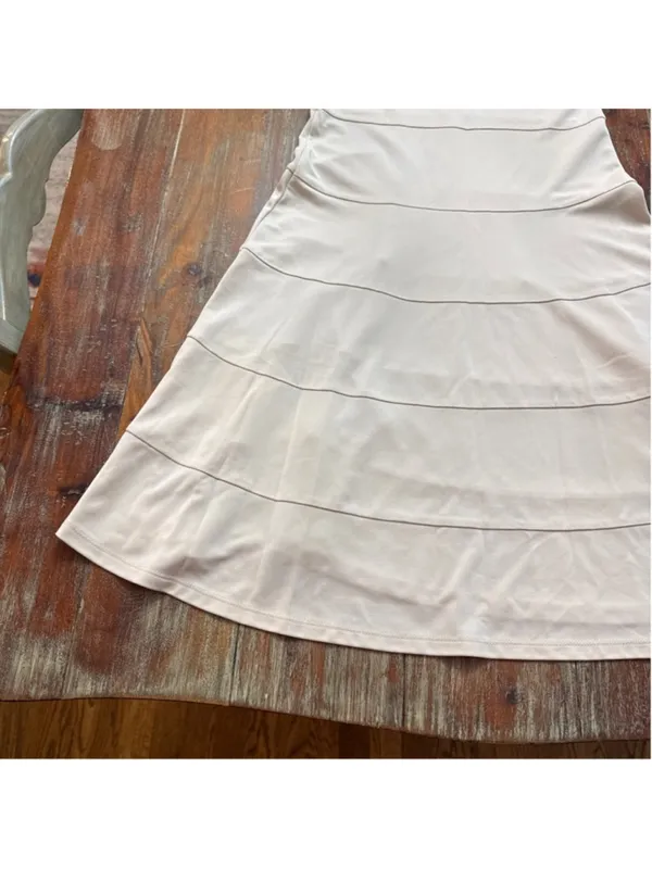 Josie Natori Cream Ivory Fit Flare A-Line Knit Dress XS - Image 3