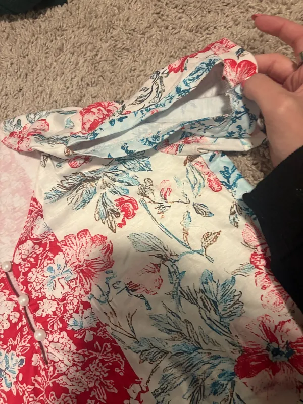 Floral Shirt Red - Image 7
