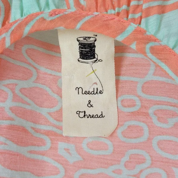 Needle‎ & Thread Women's Orange & Green Shift Dress - Image 3