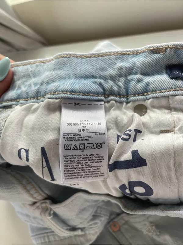 GAP Light Blue Distressed Denim Cutoff Shorts - Women's - Image 4