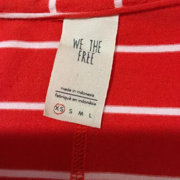 Free People We the Free Can't Fool Me Striped Tee - Red - XS - Image 8