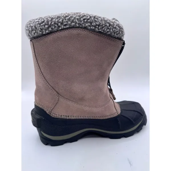 Women's Sorel Ellesmere Brown Suede Waterproof‎ Winter Boots Taupe Size 6 - Image 8