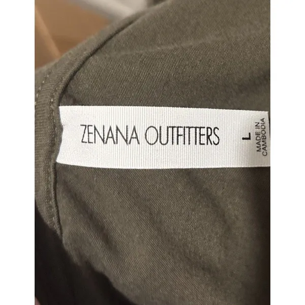 Zenana Outfitters Top Olive Green Large - Image 5