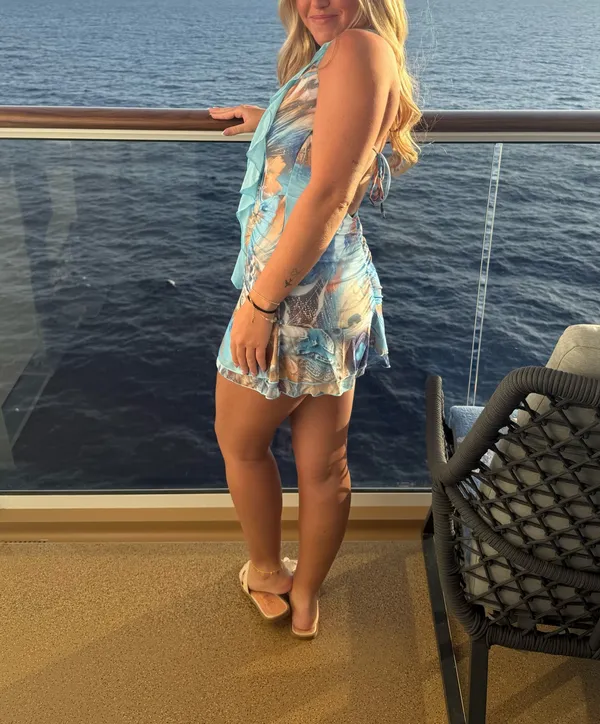 Diana Mini Dress Siena Outcast Blue Size XS - Image 3