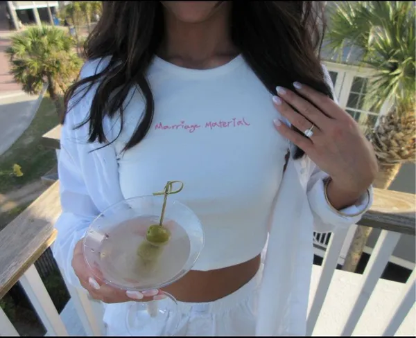 Anthropologie Marriage Material Baby Tee - Image 4