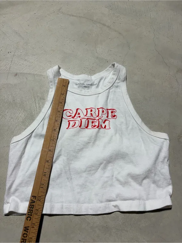 Spiritual gangster Carpe Diem White Crop Tank medium - Image 10