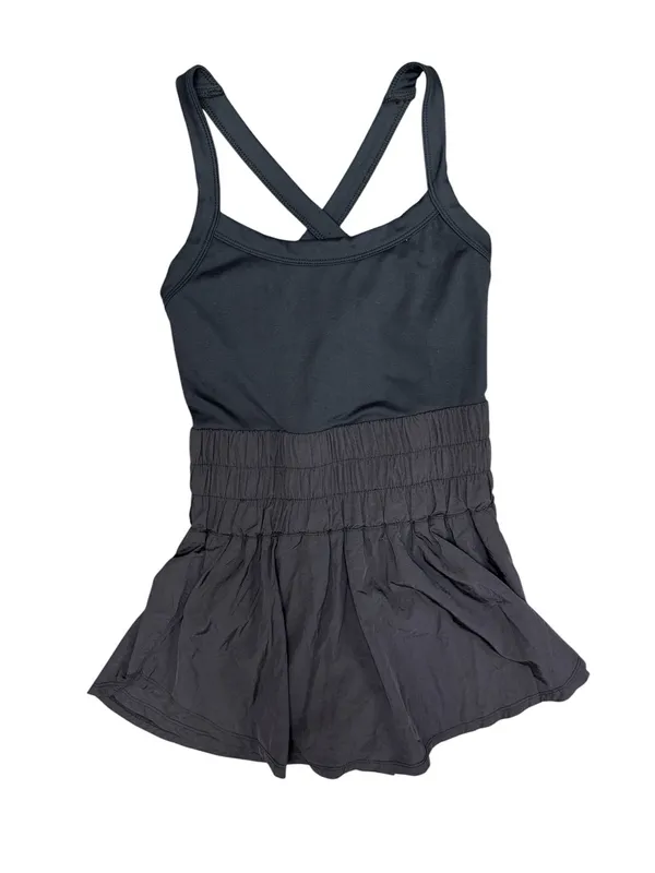 Free People FP Movement Way Home Sleeveless Cross Back Skortsie Black XS - Image 4