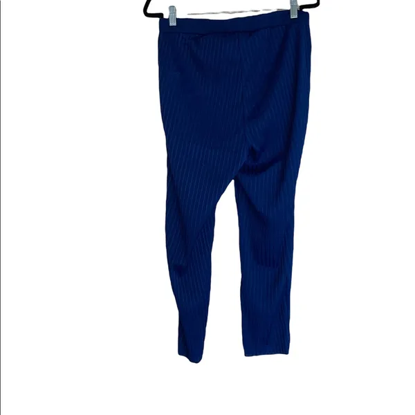 NWT ZARA High Waisted Ribbed Pleated Wide Leg Crop Pant Trouser Medium - Image 9
