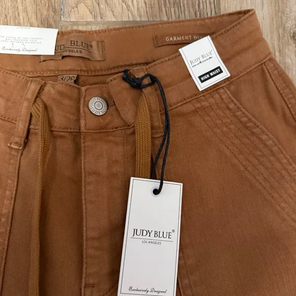 NWT Judy Blue High Waisted Garment Dyed Cuff Joggers - Image 3