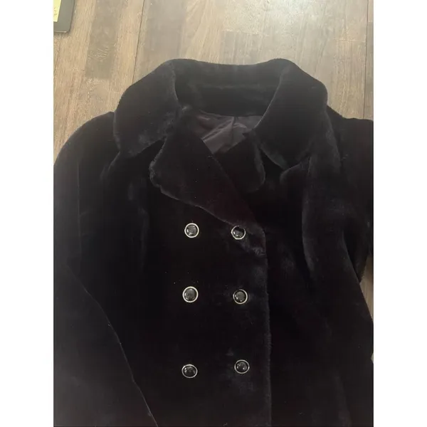 PENNEY’S - Vintage 60s Arctic Treasure Simulated Faux Black Fur, Fits Womens Sma - Image 2