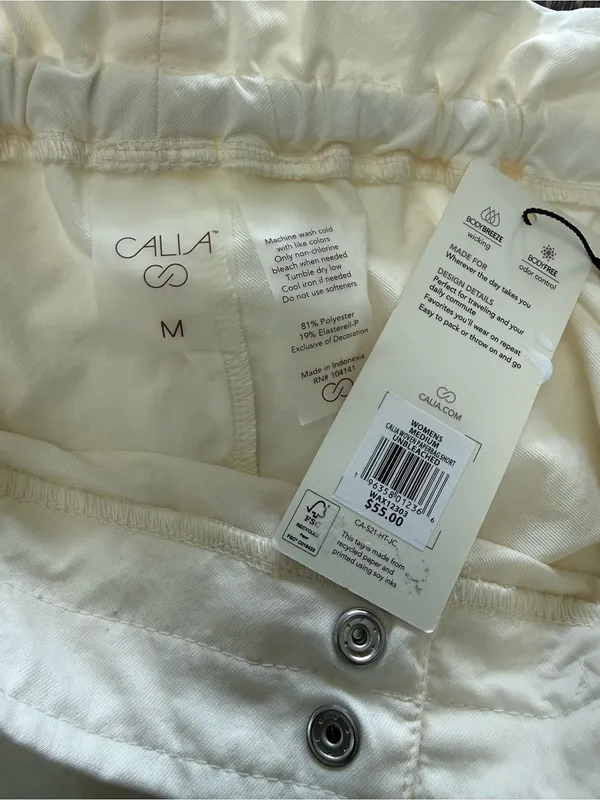 NWT Calia High Rise Paperbag Shirts Size Medium 3.5" Inseam - Image 7