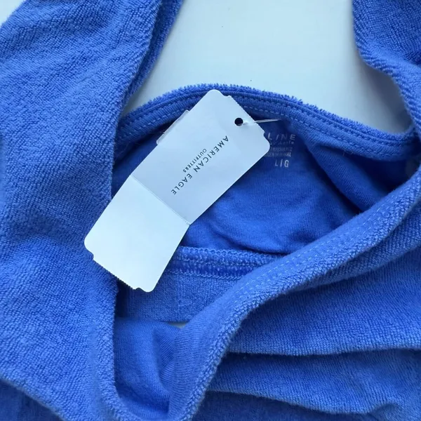 Aerie NEW Offline Terry Recharge Least Support Bra Blue Size Large L - Image 6