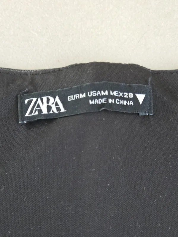 Zara Black Strapless Waist Shaper Cincher Size M - Image 6