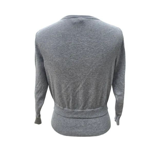 Anthropologie‎ Moth Womens Cardigan Sweater Gray 3/4 Sleeve Button Front Knit S - Image 2
