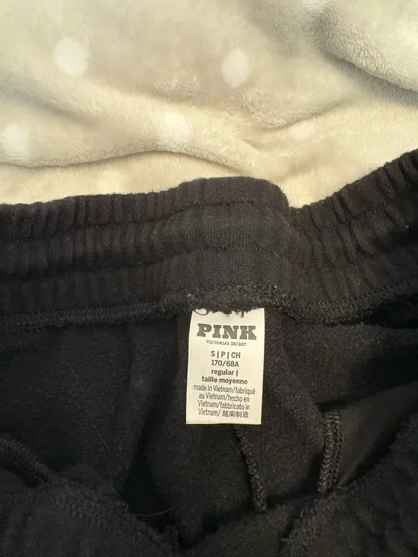 PINK Victoria's Secret Sweatpants Black Small - Image 2